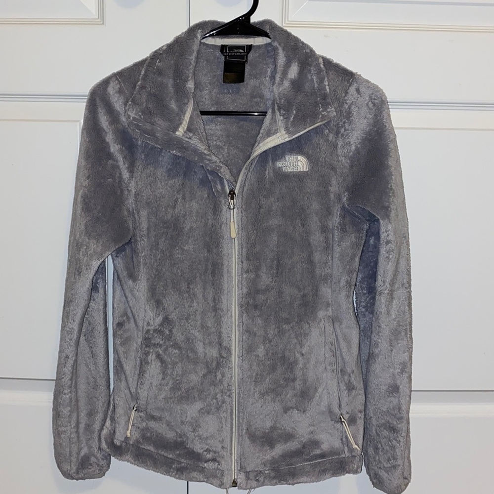 fuzzy northface jacket